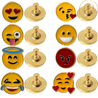 Kit 10 Pingentes Emojis de Metal em Banho Dourado Para Chinelos em Oferta na Shopee