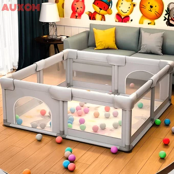 Cercadinho para Bebê Grande 180x120cm/200x150cm Chiqueirinho Infantil Portátil Dobrável Seguro