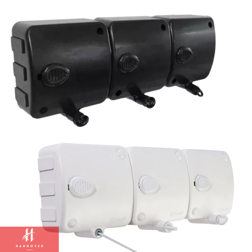 Varal Automático Reforçado 18kg De Roupa Retrátil 6m Corda Modular Stendmax Recolhe