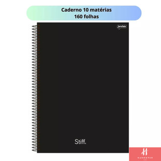 Caderno 10 Matérias Capa Preta ou 1 Matéria Capa Preta ou Colorido Universitário Escolar …