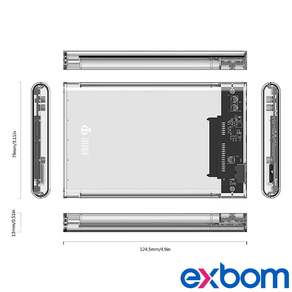 Case para HD 2.5" (NOTEBOOK OU SSD) SATA USB 3.0 DIVERSOS MODELOS