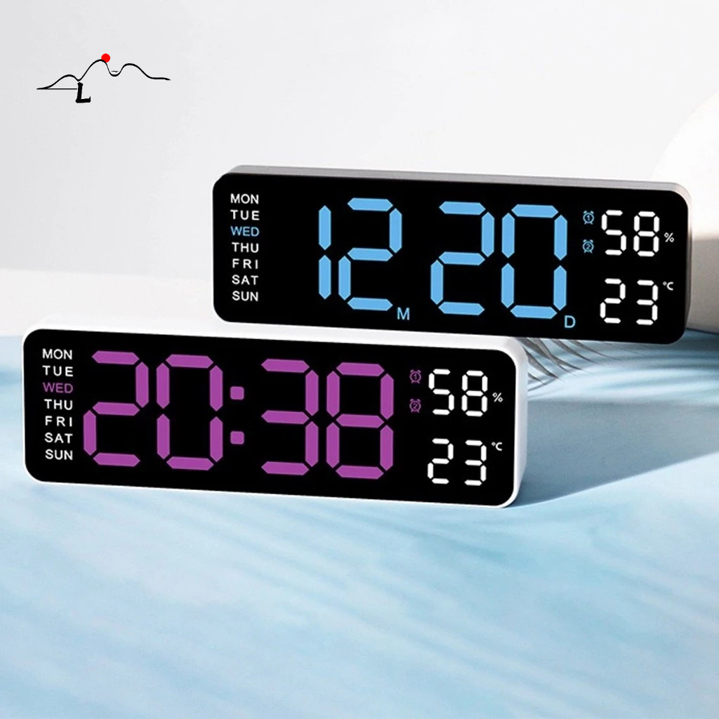 Relógio Digital Luminoso de Mesa com Alarme Semanal, Temperatura, Conexão USB - LED 23x7,5cmx4,5cm em Oferta na Shopee