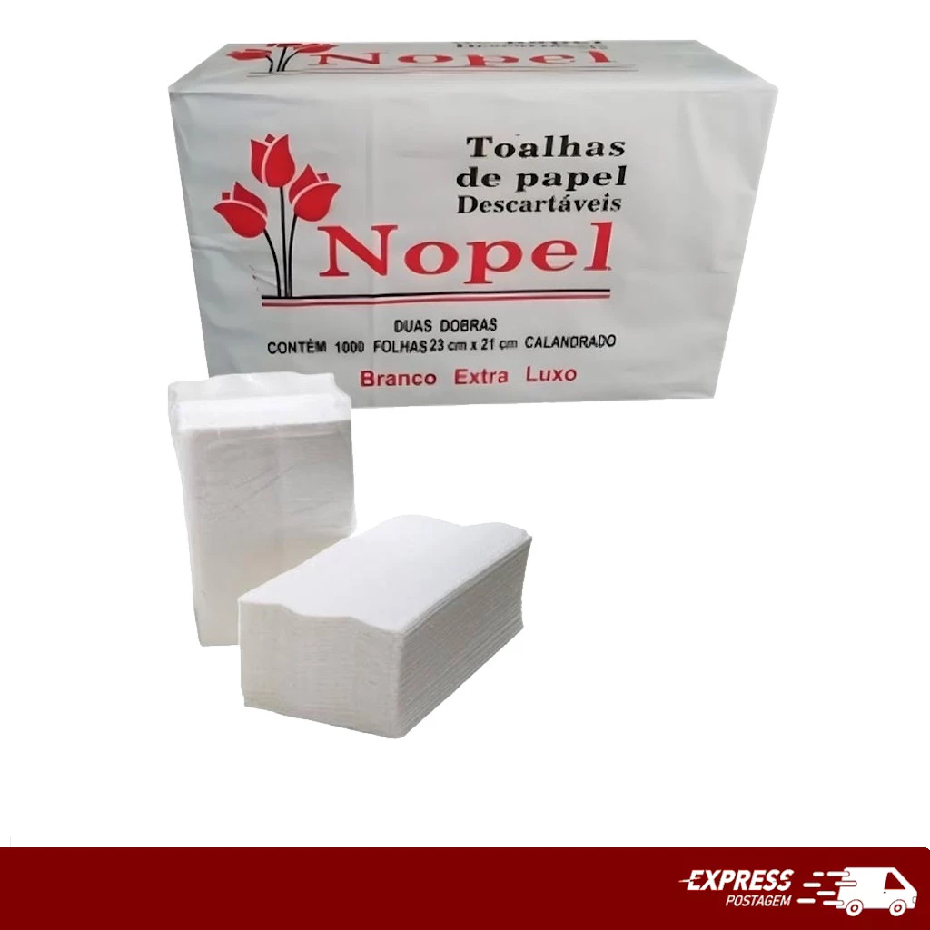 Papel toalha interfolha Luxo c/1000 Nopel