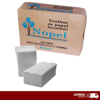 Papel toalha interfolha comum c/1000 Nopel em Oferta na Shopee