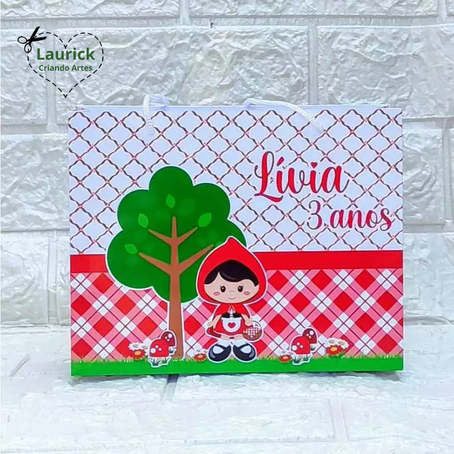 Sacolinha Personalizada Chapeuzinho Vermelho Festa Infantil Lembrancinha Aniversário