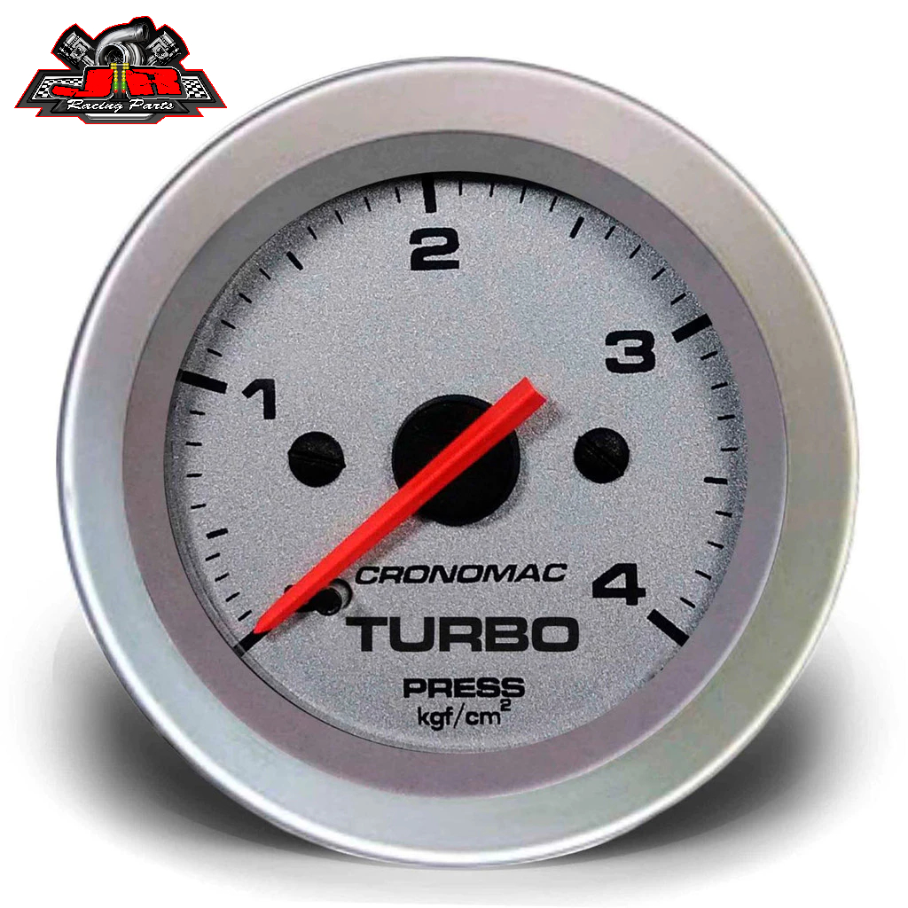 Manômetro De Pressão Turbo Mecânico 52Mm 4Kg Racing Cronomac