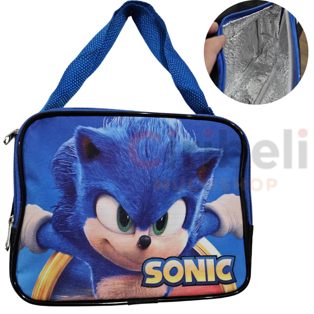Lancheira Bolsa Térmica Escolar Sonic Passeio Viagem Infantil