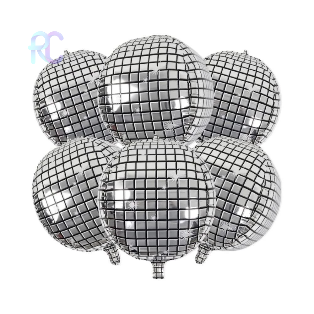 Kit Balão Globo Metalizado Discoteca Anos 80/90 Balada 4D 24" - 63 cm