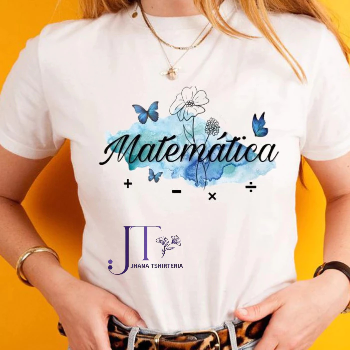 Blusa tshirt feminina PROFESSORA MATEMATICA, camiseta PROFISSÕES, tshirt Plus size em Oferta na Shopee