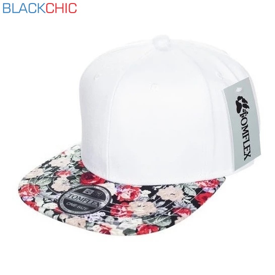 Boné Aba Reta Floral Snapback Importado Várias Cores em Oferta na Shopee