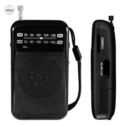 Rádio Portátil De Bolso AM FM A Bateria Recarregavel Rádio Retrô Vintage Presente Pai
