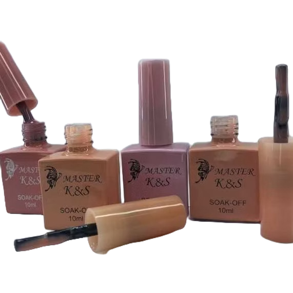 Kit Com 4  de Esmaltes em Gel Profissional K&S QUADRADO - Fundo Realista (10ml cada)