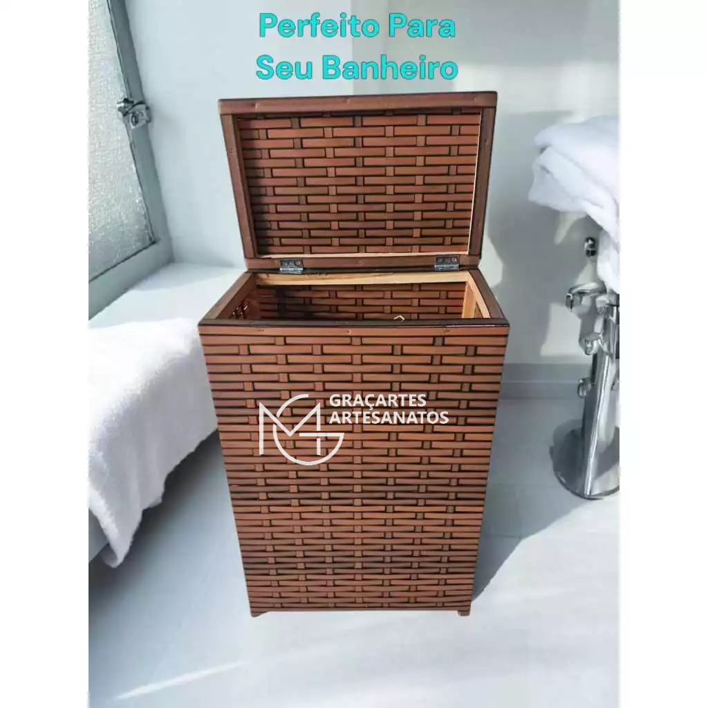 cesto de roupa suja 40x25x59 fibra sintética menor preço direto da fábrica fita.