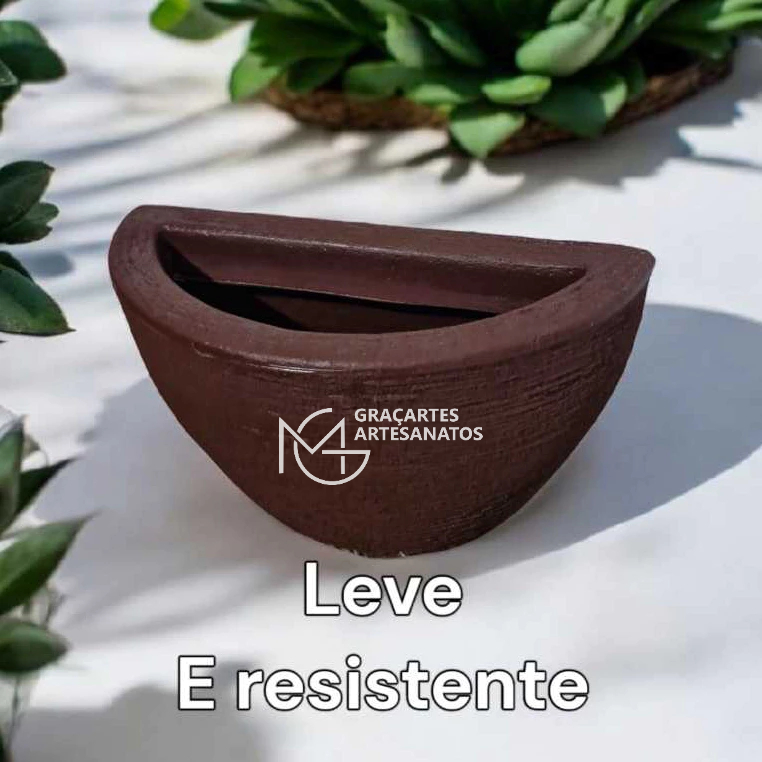 Vaso de Parede em Polietileno Vaso para Planta meia Lua vaso plástico N°1 17X26,5X12