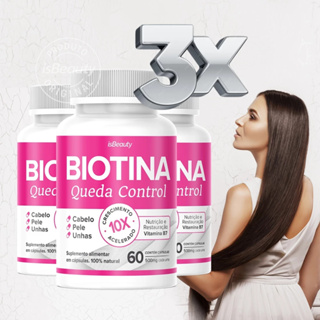 Kit 3 Biotina Cabelos, Pele e Unhas - Acelera o Crescimento - Queda Capilar - Falhas - 180 Caps- Original - Envio Rápido em Oferta na Shopee