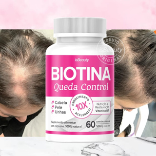 Biotina Crescimento Cabelos - Anti Queda - Preenchimento de Falhas Capilar - 60 Caps - Envio Imediato em Oferta na Shopee
