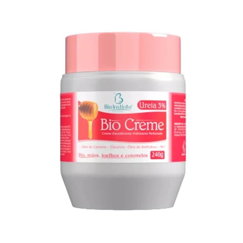 Creme Hidratante Bio Creme com Ureia 3% para Pés, Mãos, Joelhos e Cotovelos 240g - Bio Instinto