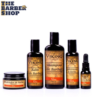 Kit Completo para Barba Viking Terra - Shampoo + Condicionador + Balm + Óleo + Modelador em Oferta na Shopee
