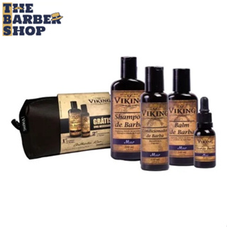 Kit para Barba Viking Mar - Shampoo + Condicionador + Balm + Óleo em Oferta na Shopee