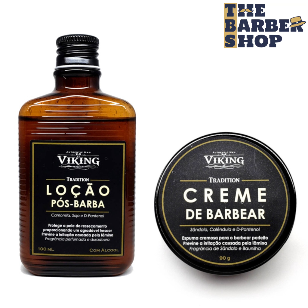 Kit Creme De Barbear e Loção Pós Barba Viking