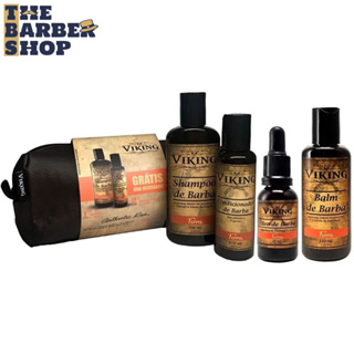 Kit para Barba Viking Terra - Shampoo + Condicionador + Balm + Óleo em Oferta na Shopee