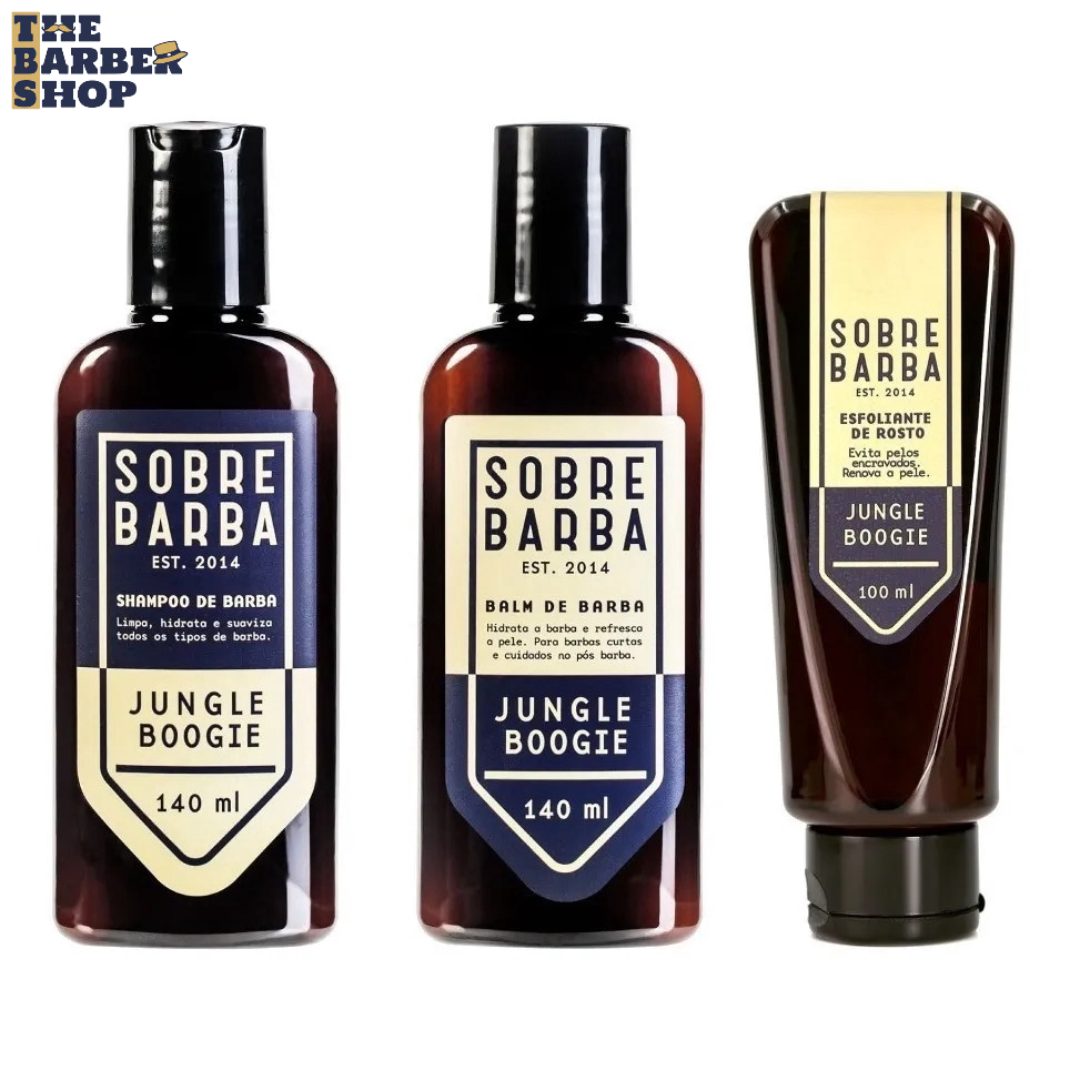 Kit para Barba Trio SOBREBARBA Shampoo + Balm + Esfoliante para Barba Jungle Boogie