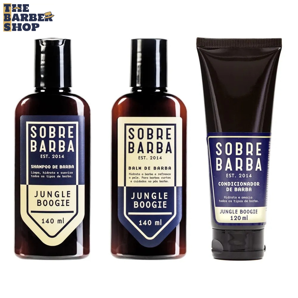 Kit para Barba Trio SOBREBARBA Shampoo + Balm + Condicionador de Barba Jungle Boogie