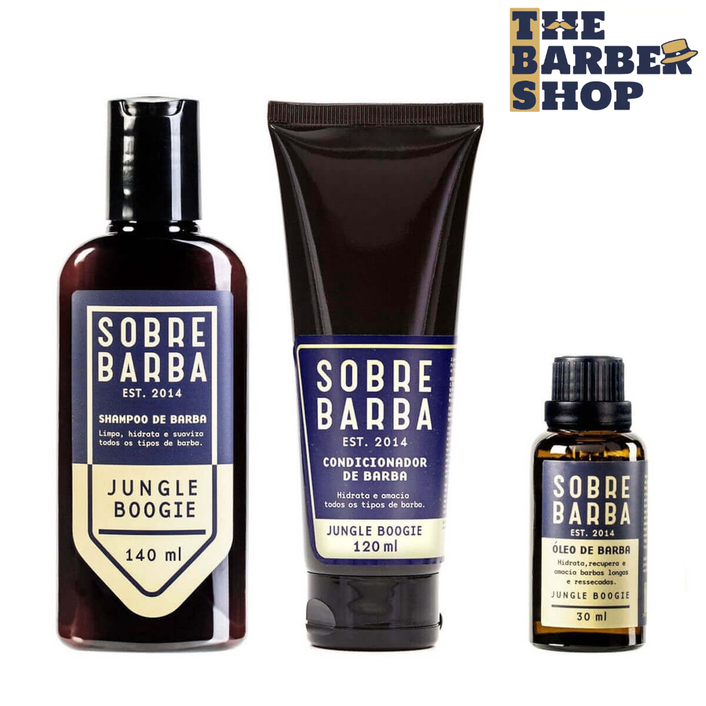 Kit para Barba Trio SOBREBARBA Shampoo + Condicionador + Óleo para Barba Jungle Boogie