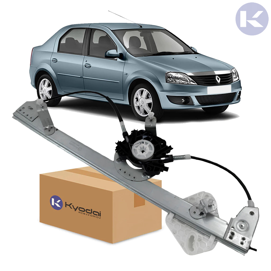 Máquina Vidro Elétrica Dianteira Logan 2007 a 2013 4 Portas