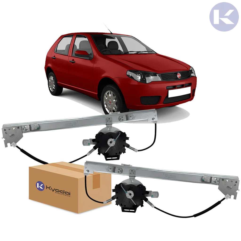 Par Máquina Vidro Elétrica Dianteira Palio 1996 a 2017 4P