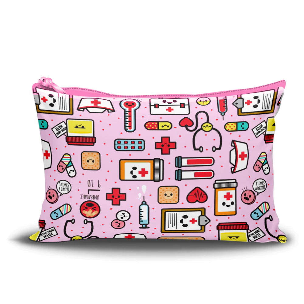 Necessaire Enfermagem Simples Organizador   Estampas Feminino Bolsa Organizadora