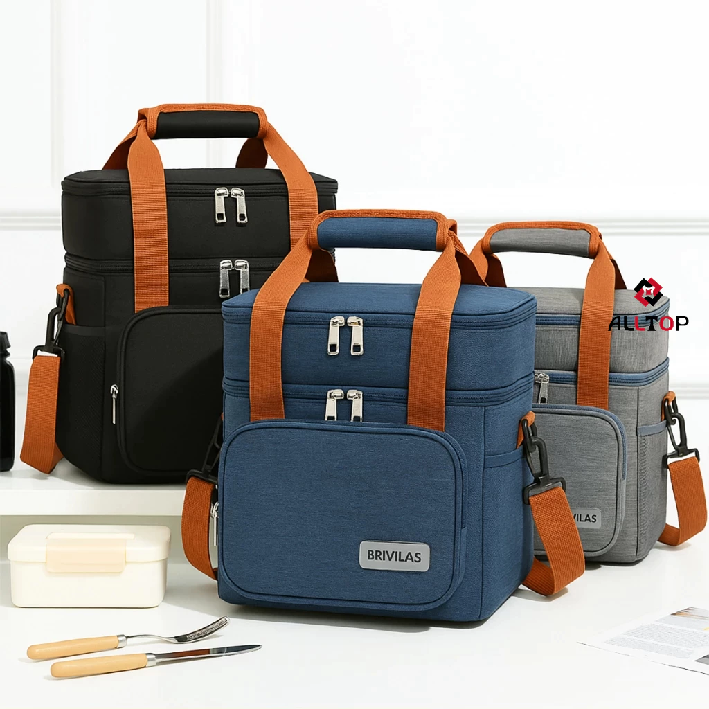 Bolsa Térmica 2 Compartimentos Com Alça De Mão E Lateral Isolamento Térmico Eficiente — imagem 1