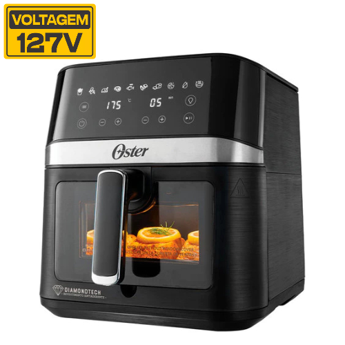 Fritadeira Air Fryer Diamondtech Oster 6L Visor Transparente 127v em Oferta na Shopee