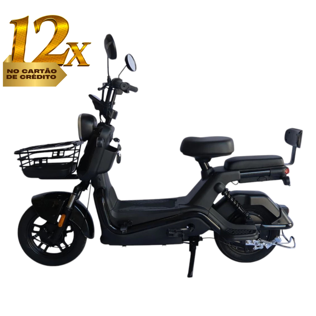 SCOOTER ELÉTRICA MINI MOTO POTÊNCIA 650W 48V PAINEL LED BICICLETA BIKE SOUTH E-CYCLE 14" (...