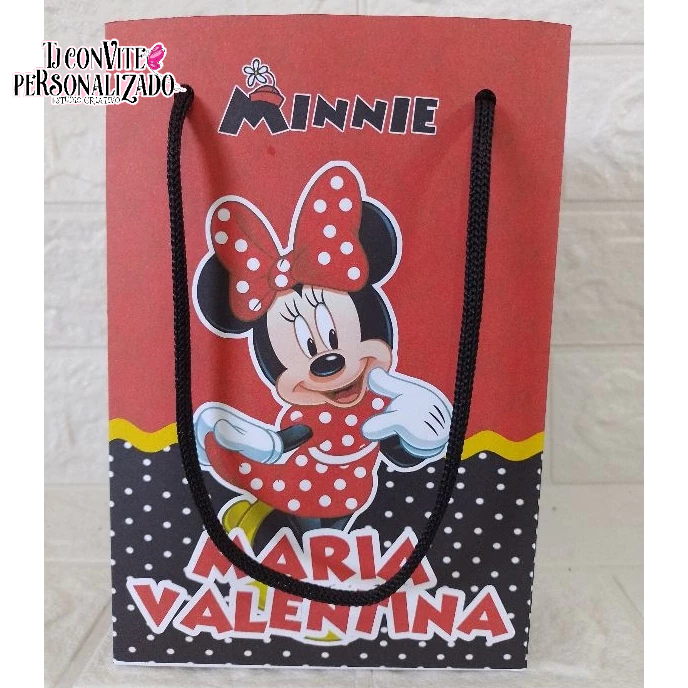 Sacolinhas Minnie vermelha/Lembrancinhas/Festa infantil/Aniversário/ Personalizado
