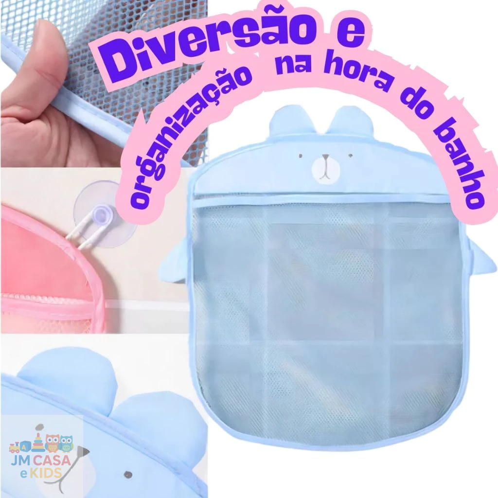Organizador rede Saco  Multiuso de Brinquedo de Banho Infantil Com Ventosa