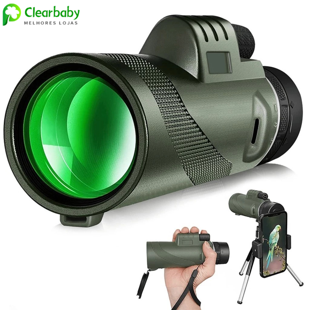 Imagem Telescópio Portátil 40x60 HD com Tripé – Compatível com Celular, Ideal para Viagens