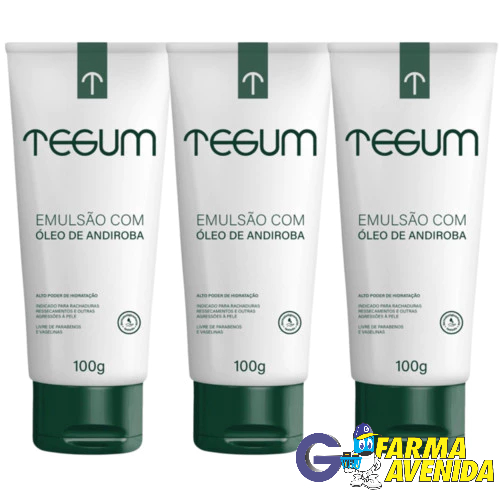 Tegum Emulsão Kit C/03 Creme Hidratante C/óleo De Andiroba 100g Cada