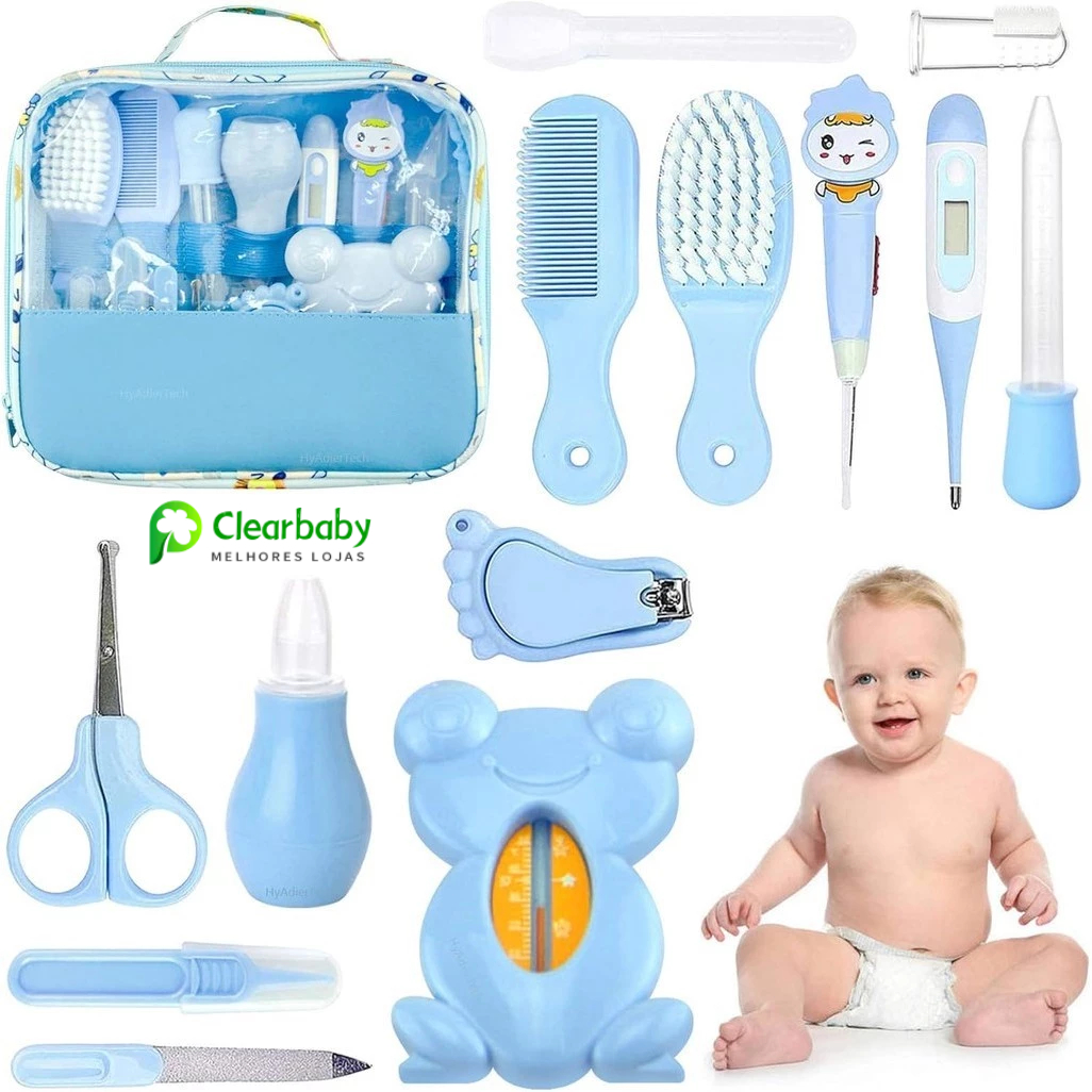 Kit 13 Bebê Cuidado Higiene Essencial Com O Cabelo Saúde Cabeleireiro Escova Higiene Kit Cortador De Unhas