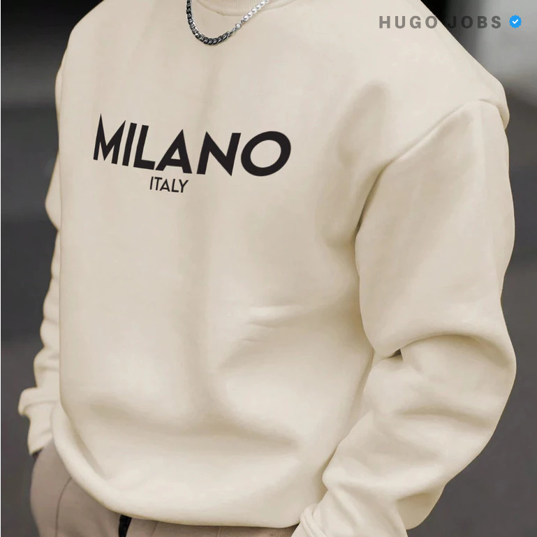 Blusa de Frio Milano Estampado Moletom Gola Redonda
