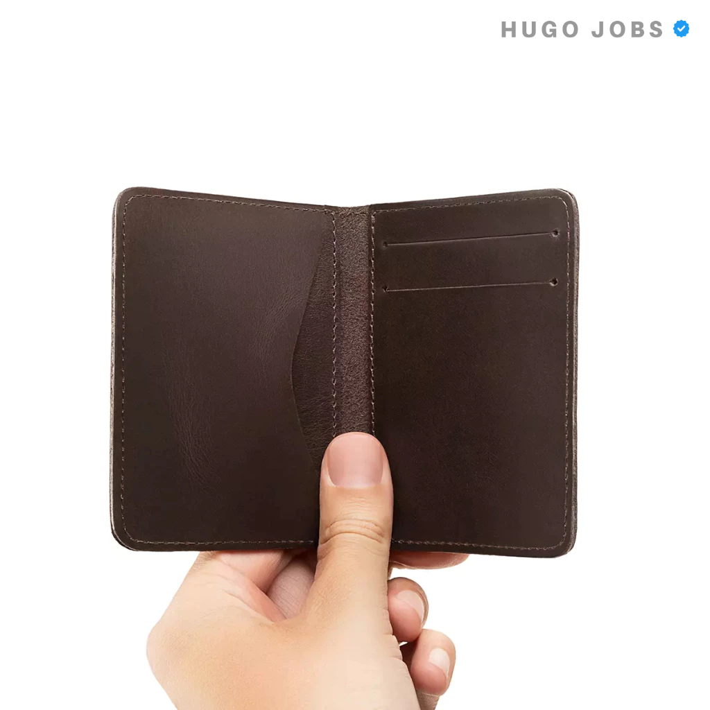 Carteira Masculina Couro De Verdade Para Cartões Dinheiro FIna Slim Pequena