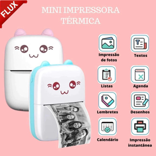 Mini Impressora Térmica Portátil De Bolso Impressão Sem Fio Fotos Notas Bluetooth Para Android Ios FLUX em Oferta na Shopee