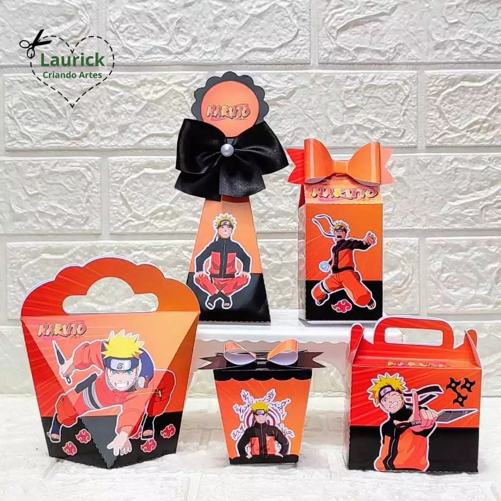 Kit Festa Naruto Personalizado | Lembrancinhas Pegue e Monte | Papelaria Personalizada | Festa infantil