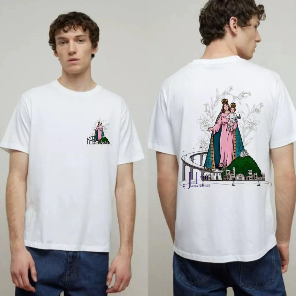 CAMISETA UNISSEX baby look feminina Nossa Senhora da Penha, padroeira do Espirito Santo tshirt cristã, gospel  PLUS SIZE
