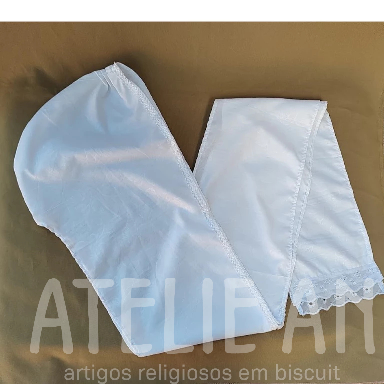 Pano de Cabeça Ojá Torço Percal Branco  Umbanda/Candomblé em Oferta na Shopee