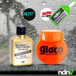 Kit Big Glaco + Glass Refresh - Repelente de Água de Chuva e Descontaminante de Vidros - Soft99