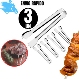 Conjunto 3  2  e 1  Mini Pegador Aço Inox Multiuso Carnes Petisco Gelo Drinks 12,5 cm Em Aço Inox em Oferta na Shopee