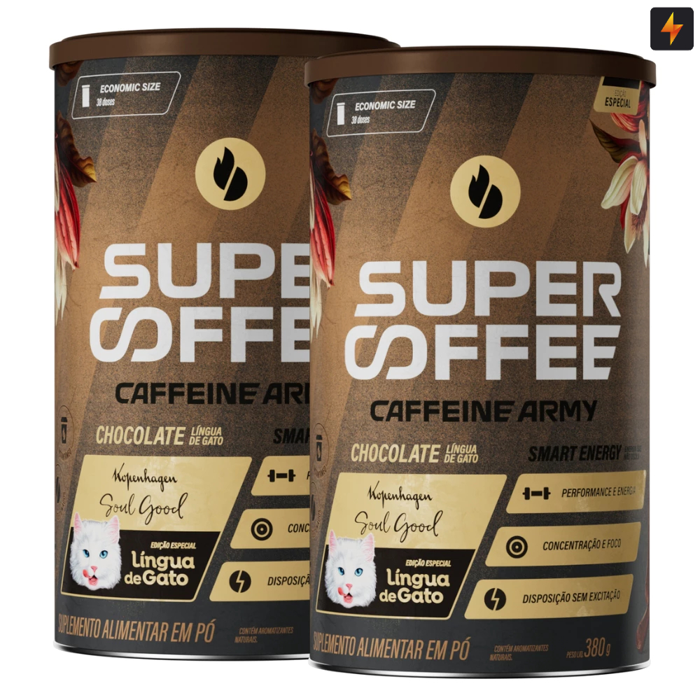 Kit 2x SuperCoffee 380g Caffeine Army Economic Size - Health