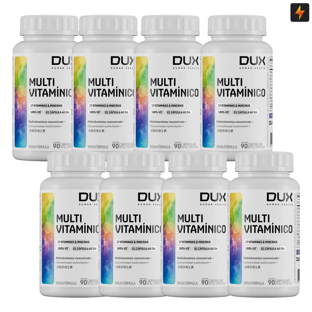 Kit 8x Multivitamínico 90 Cápsulas Dux Human Health - Health