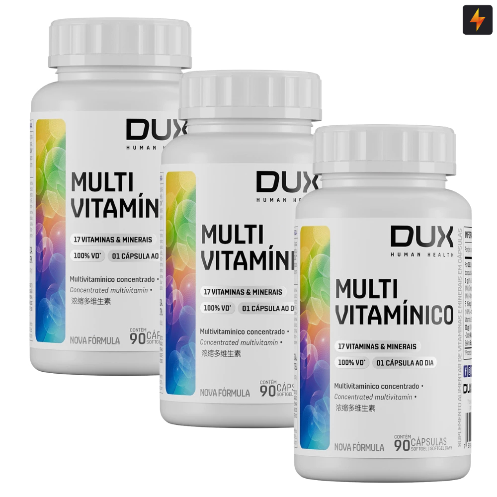 Kit 3x Multivitamínico 90 Cápsulas Dux Human Health em Oferta na Shopee
